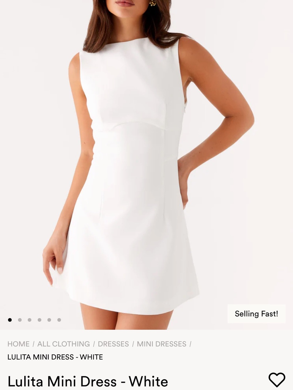 Peppermayo Lulita Mini Dress White - Picture 5 of 5